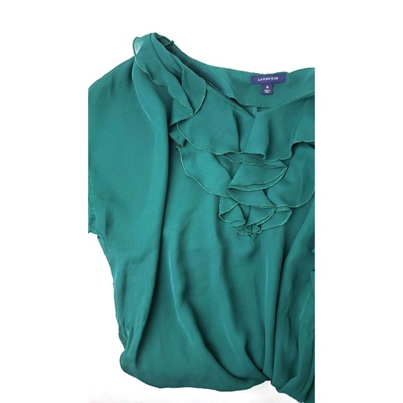 Dark Green Dress with Inner Slip - Picture 4 of 6